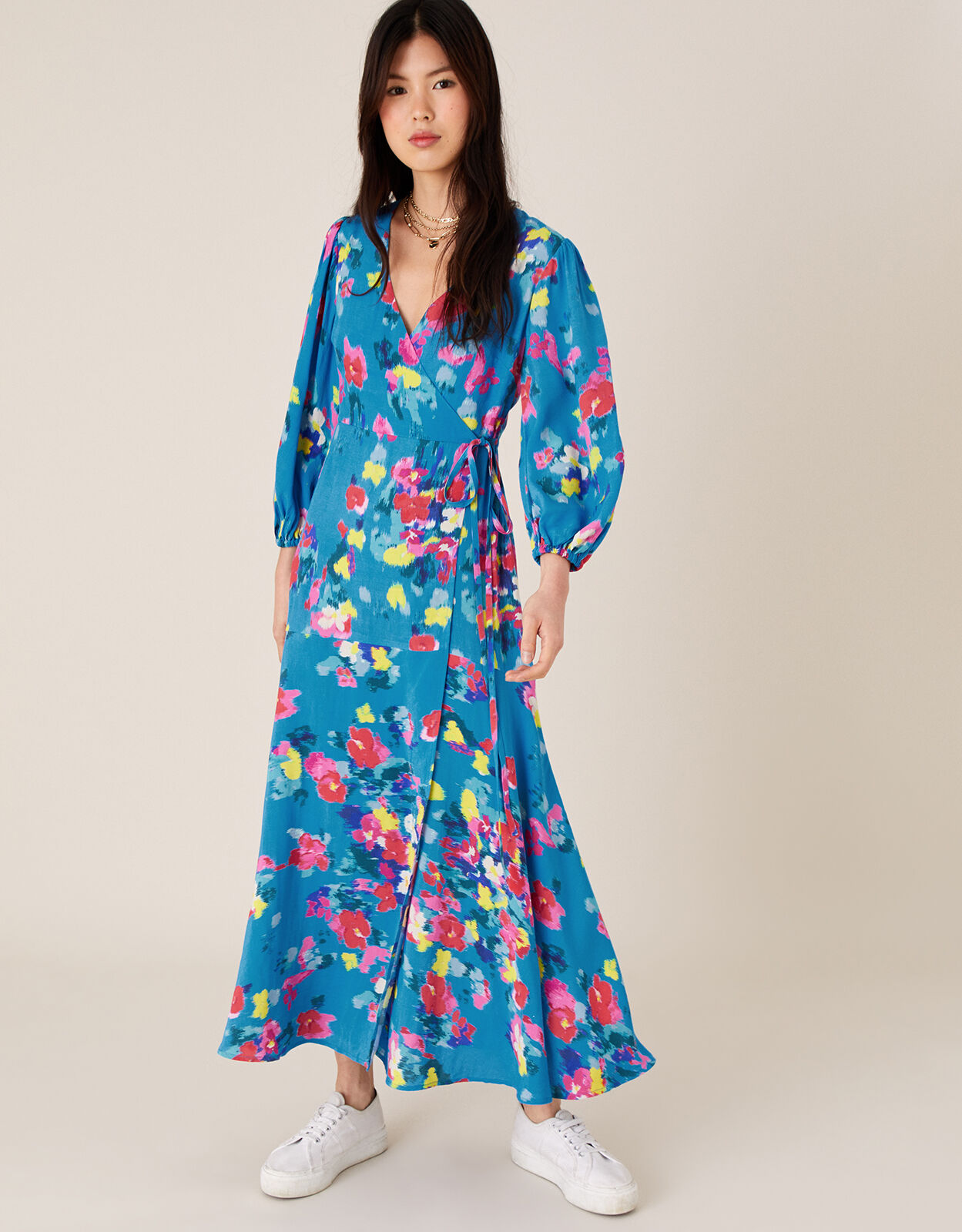 Ellie Floral Wrap Dress in Sustainable ...